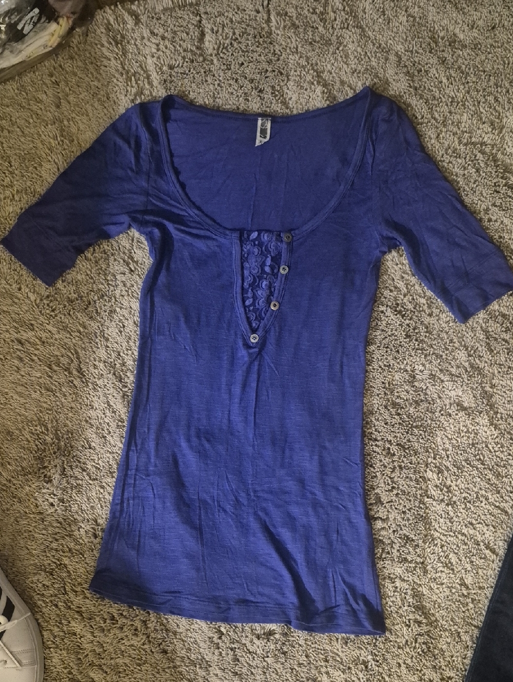 EUC BKE Purple With Lace Shirt